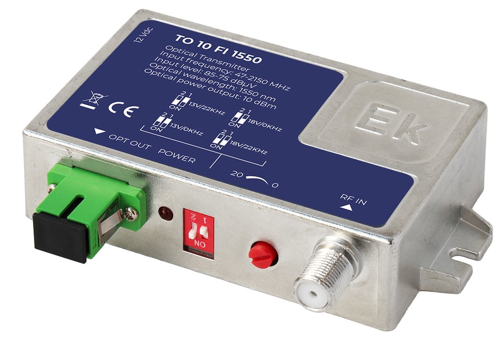 TO 10 FI 1550 · Transmisor óptico IN 30-2600MHz. OUT 1550nm