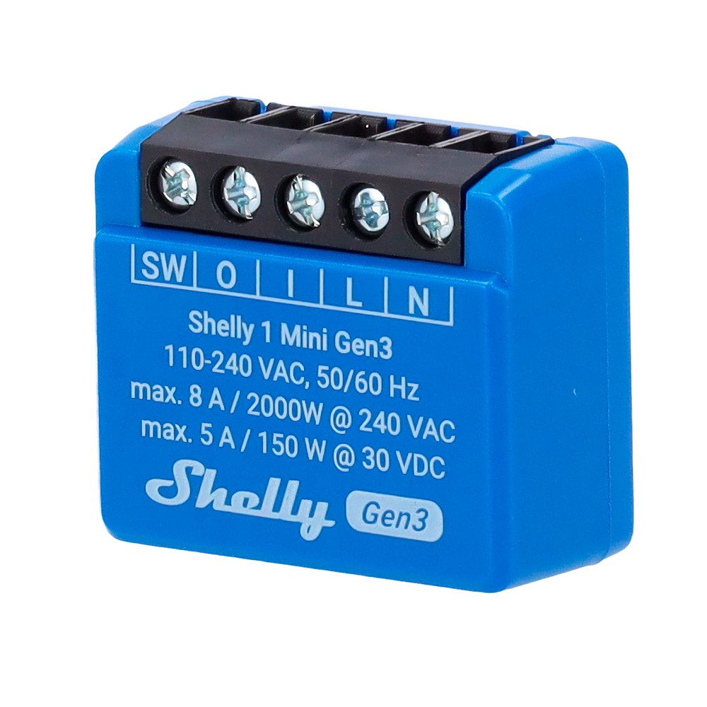 Relé Shelly 1 Mini Gen3 - Controlador Inteligente