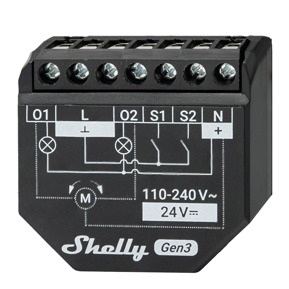 Relé Shelly 2PM Gen3 - Controlador de persianas / toldos