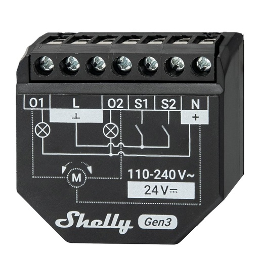 [SH-2PM-GEN3] Relé Shelly 2PM Gen3 - Controlador de persianas / toldos