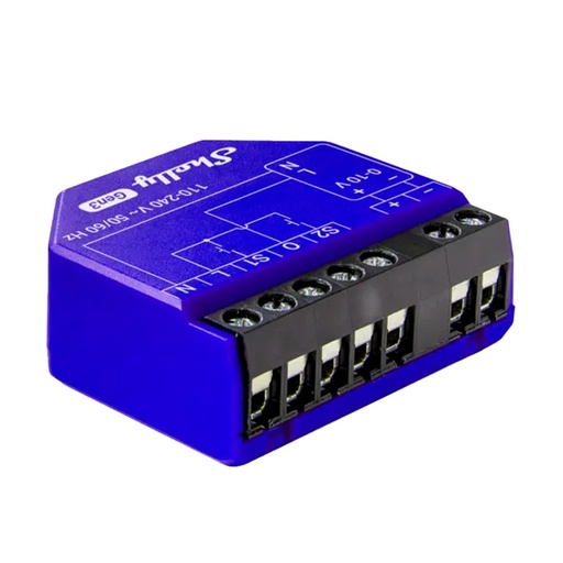 [SH-DIMMER-01-10V-GEN3] Shelly Dimmer 0/1-10V PM Gen3 - Control analógico de 0/1-10V / Relé Interno 16A