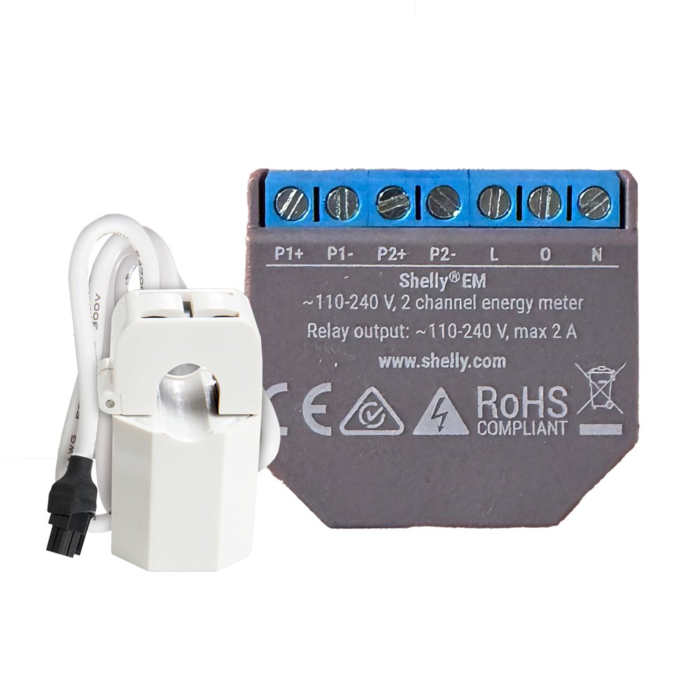 Shelly EM + 120A - Medición de 2 canales / Pinza 120A Incluida