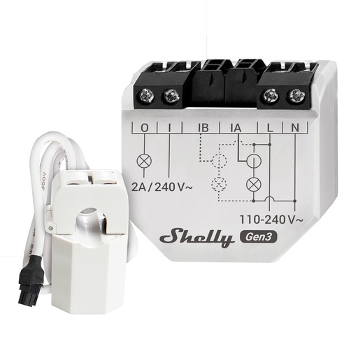 [SH-EM-GEN3-50A] Shelly EM Gen3 + 50A - Medición de 2 canales / Pinza 50A Incluida