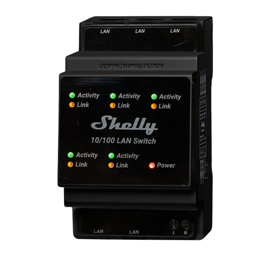 [SH-LAN-SWITCH] Shelly LAN Switch - Añade 5 puertos RJ45 a tu cuadro eléctrico