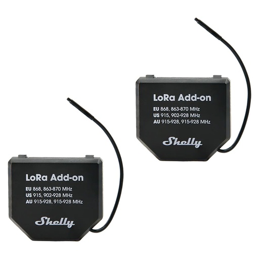 [SH-LORA-ADDON-2PC] Shelly LoRa Add-on (2 Pack) - Conectividad LoRaWAN para distancias extremas