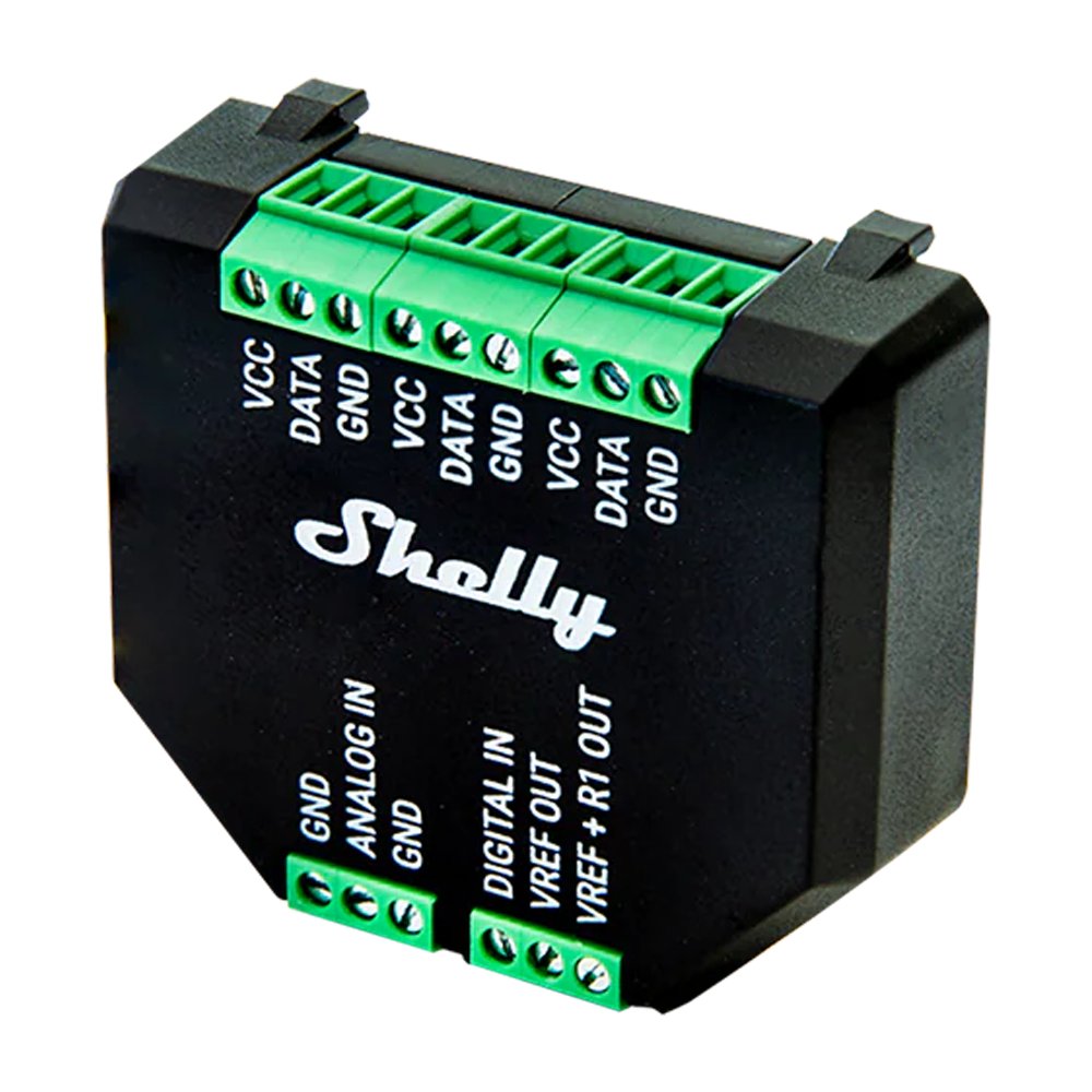 Shelly Plus AddOn - Conecta hasta 5 sensores de temperatura DS18B20