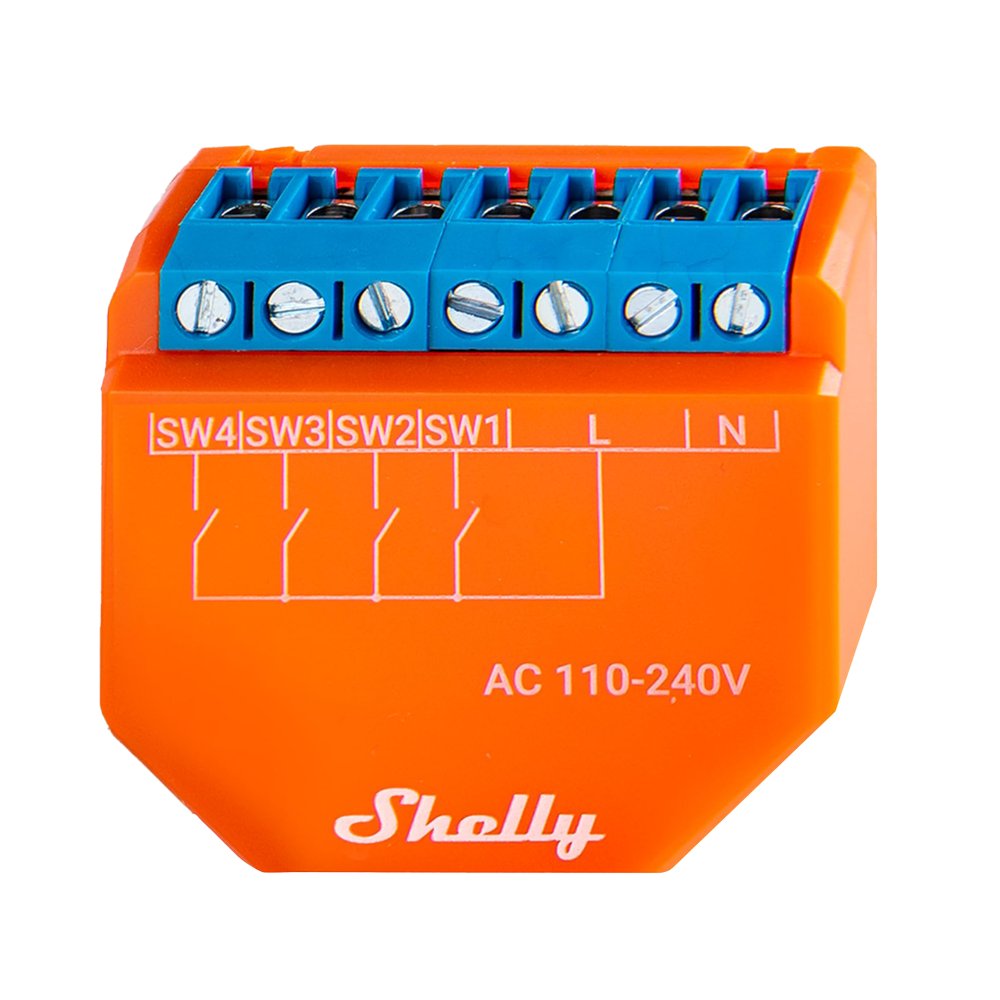 Shelly Plus i4 - 4 Entradas Digitales / Escenas / Multi-clic