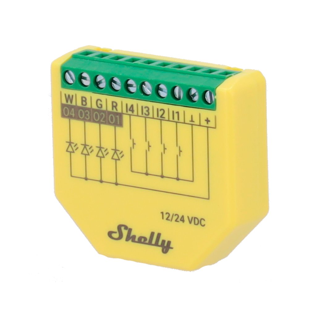 Shelly Plus RGBW PM - Control de tiras LED RGBW