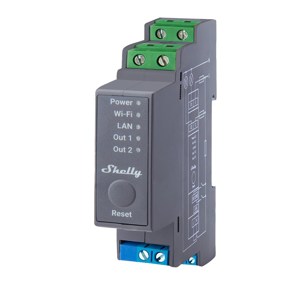 Relé Shelly Pro 2 - Controlador Inteligente Carril DIN