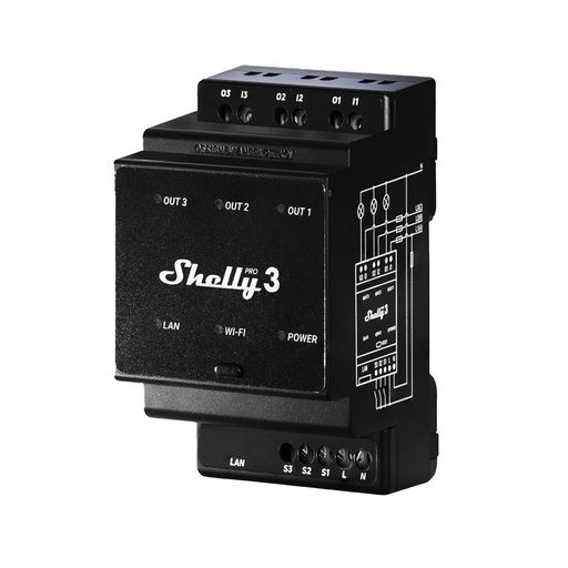 [SH-PRO-3] Relé Shelly Pro 3 - Controlador Inteligente Carril DIN