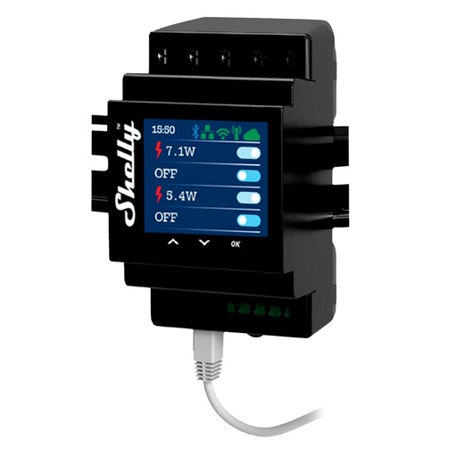 [SH-PRO-4PM] Relé Shelly Pro 4PM - Pantalla LCD a color de 1.8"
