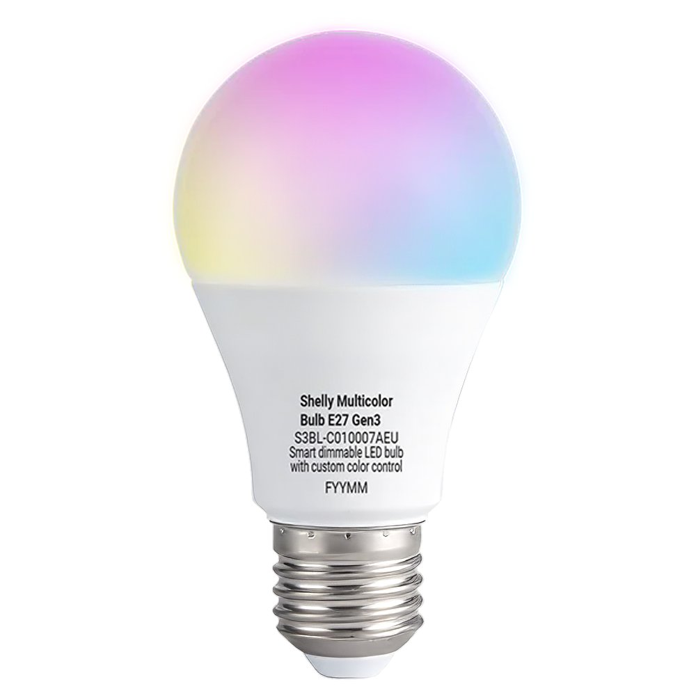Shelly Multicolor Bulb E27 Gen3 - Paleta de 16 millones de colores configurables