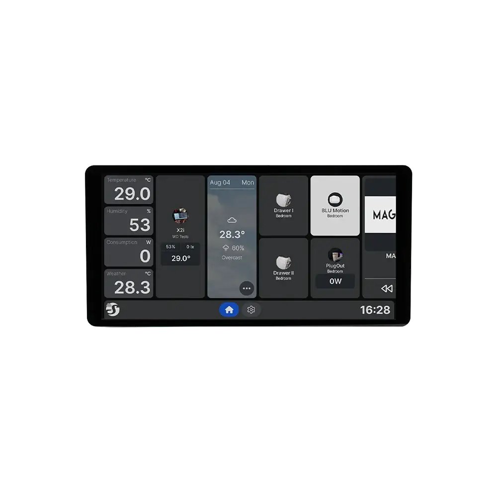 Shelly Wall Display X2 Gris - Pantalla táctil 6,95" a color para control