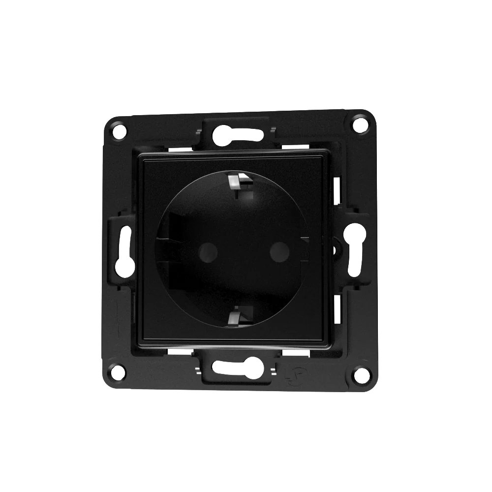Shelly Wall Socket EU Negro - Monitoreo preciso del consumo eléctrico local