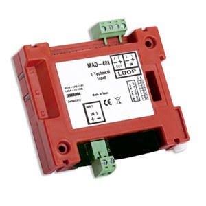 MAD-401 - Módulo analógico monitor de 1 entrada técnica supervisada para la señalización