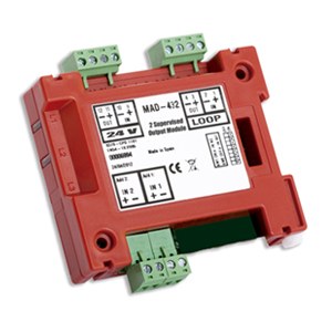 [MAD-432] MAD-432 - Módulo analógico de control de 2 salidas de 24V supervisados, para la activación