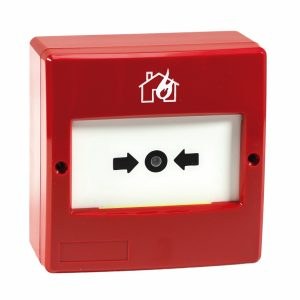 PCD-100 - Pulsador de alarma convencional rearmable, con llave de prueba, montaje