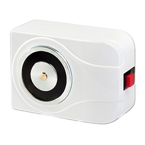 [RED-1803] RED-1803 - Retenedor electromagnético para montaje en superficie con pulsador de desbloqueo