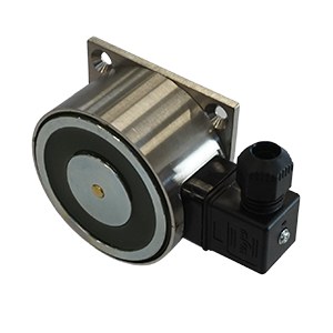 [RED-1801 IP67] RED-1801 IP67 - Retenedor electromagnético IP67 para montaje en suelo con pulsador