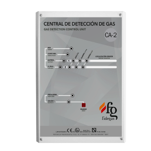 CA-4 - Central de detección de gas para 4 sensores remotos S/3 y S/2