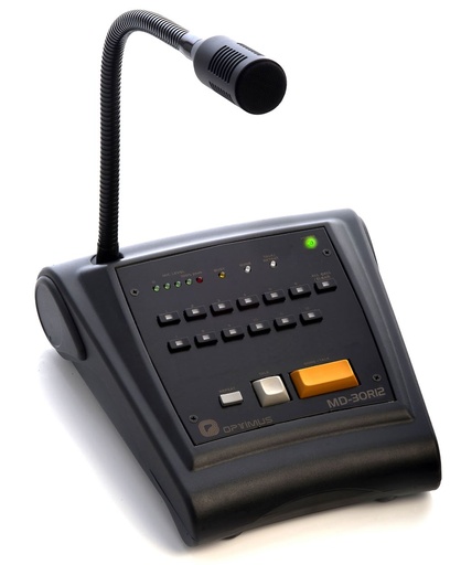 [MD-30R12] MD-30R12 · Pupitre microfónico de 12 zonas. Gong 4 notas. Rellamada
