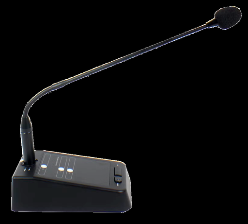 [PM-2Z] PM-2Z · Pupitre microfónico con 2 teclas para envío de mensajes a las 2 salidas de PM-82S