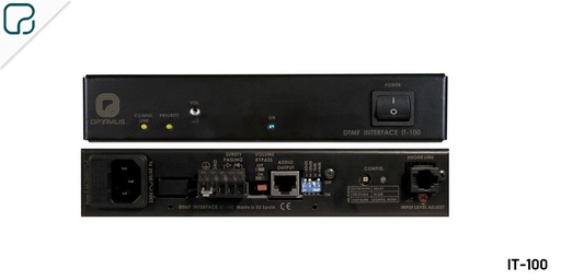 [IT-100] IT-100 · Interfaz telefónico DTMF con salida configurable -60, -20, 0 y +4 dB + prioridad