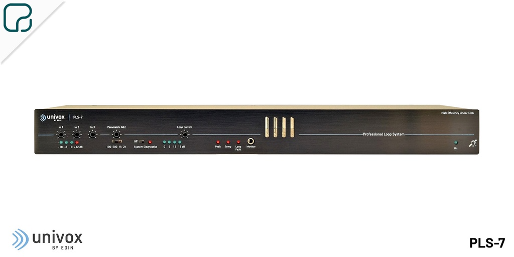 PLS-7 · Amplificador de lazo inductivo para recintos de tamaño muy grande