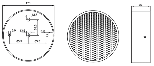 [AS-226EN] AS-226EN · Altavoz de techo 6,5’’, 10 W RMS (10, 6, 3 y 1,5 W), 100 V, superficie. Para VA (EN54)