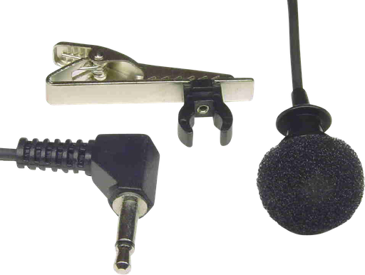 [LM-90A] LM-90A · Micrófono de solapa con jack 3,5 mm. Cable 1,1 m. Negro. Para DIGI RS-T