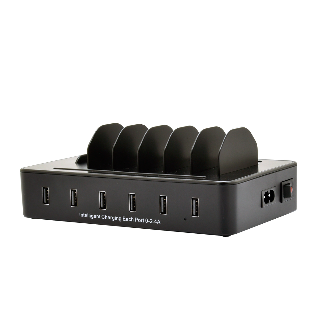 USB 6 · Cargador mediante USB para 6 equipos