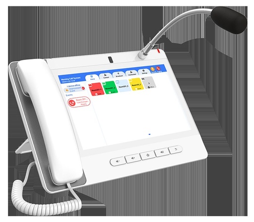 [A320i-W] A320i-W · Puesto de control de enfermera con pantalla táctil LCD de 10,1”. Comunicació IP