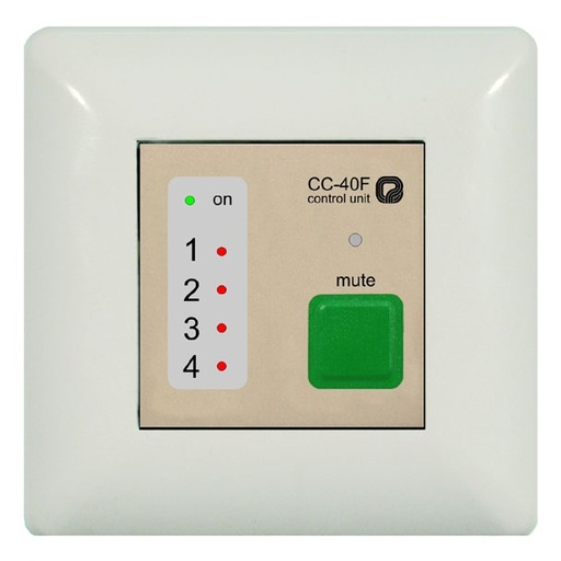 [CC-40F] CC-40F · Señalizador de llamada de hasta cuatro baños accesibles, caja universal
