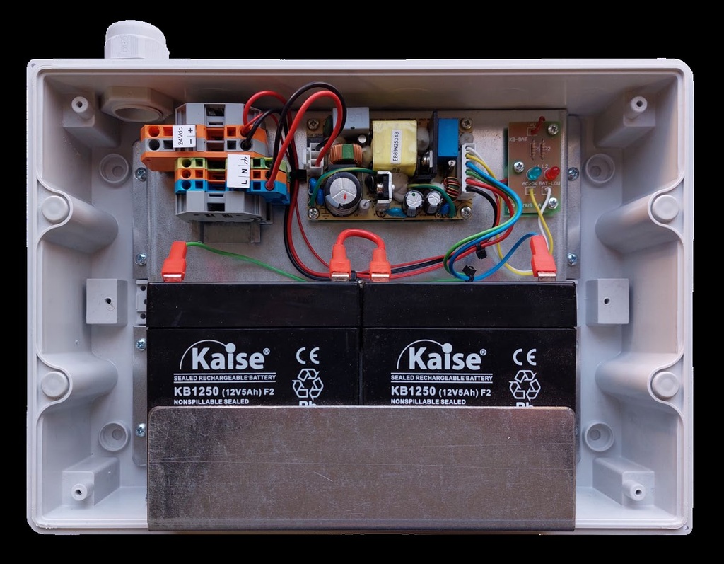 KB-BAT · Fuente de alimentación 24 V CC con baterías para señalización de baños accesibles