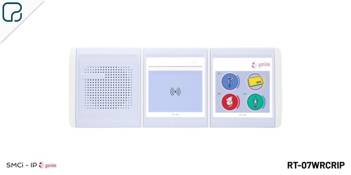 [RT-07WRCRIP] RT-07WRCRIP · Terminal de habitación con llamada, RF (para WB2/WB2G), RFID y audio