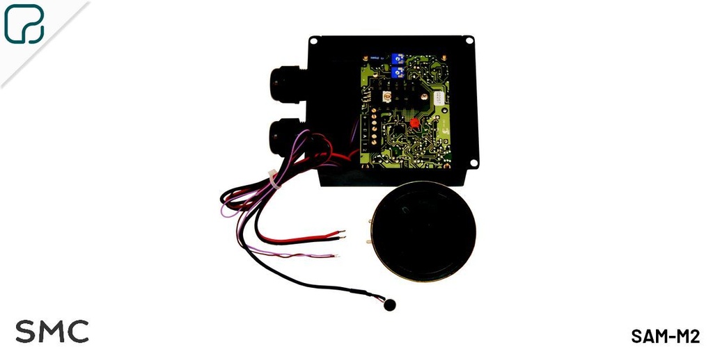 SAM-M2 · Electrónica suelta de intercomunicación, con altavoz y micrófono. En caja metálica