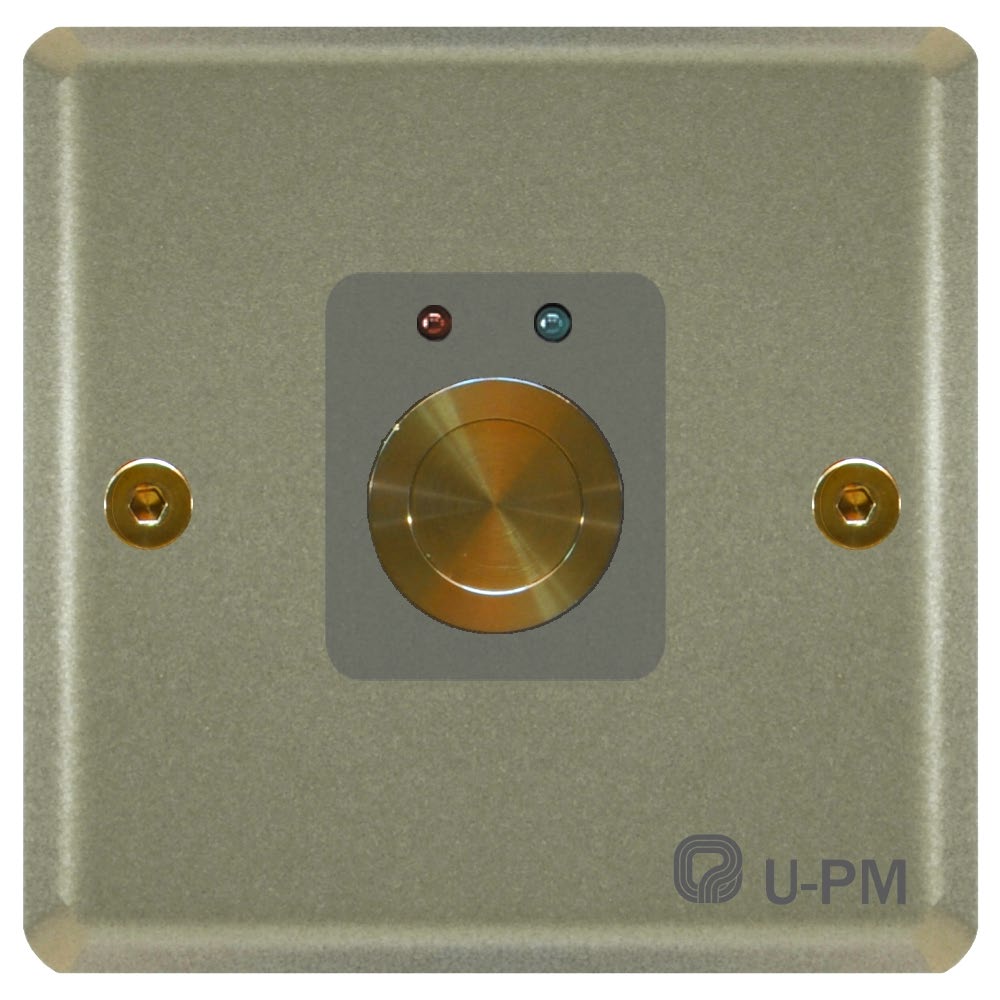 U-PM · Pulsador placa metálica formato universal