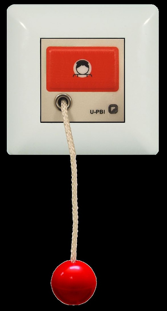 U-PBI · Mecanismo caja universal -sin marco- con pulsador de llamada por tirador, IP65