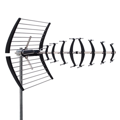 [9000201] NEO-082 · Antena UHF serie NEO, canales 21/48, filtro rechazo LTE700, G = 18 dB, con mecanismo de ajuste simple