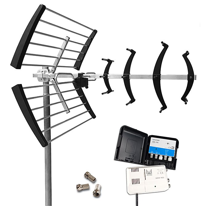 KA-700 · Kit antena NEO-042 + BO-195 + 7 conectores CM- 004