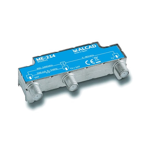 [9020015] ME-214 · Mezclador/separador 2 entradas, TV-SAT (sin caja intemperie), con P.C. en SAT