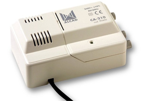 [9040060] CA-210 · Amplificador de cabecera 1 ent, 2 sal, UHF/VHF/BS, 102 dBµV