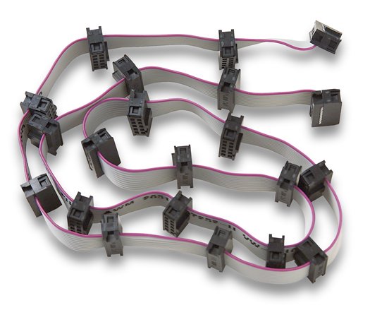 LT-107 · Cable de alimentación plano 10 hilos, para alimentador y 18 Módulos