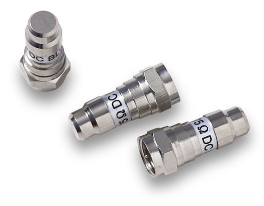 RC-110 · Carga de 75 ohm con conector F aislada