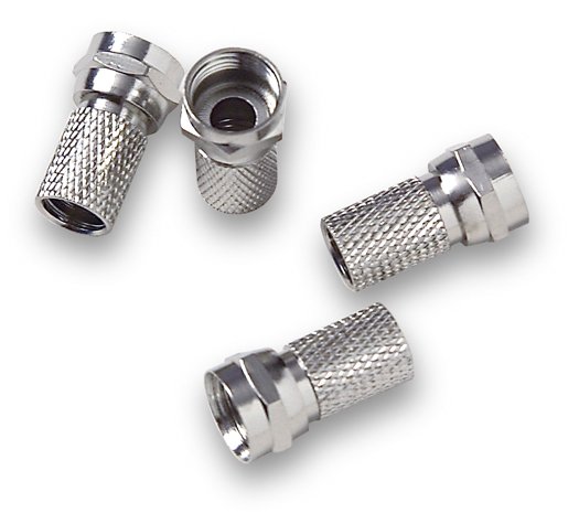 MC-302 · Conector F macho para roscar sobre coaxial ø 6,9 - 7,2 mm