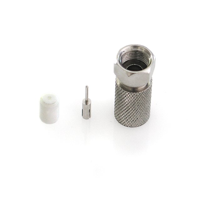 MC-202 · Conector F macho para roscar sobre coaxial RG- 11, ø 10,0 - 10,4 mm