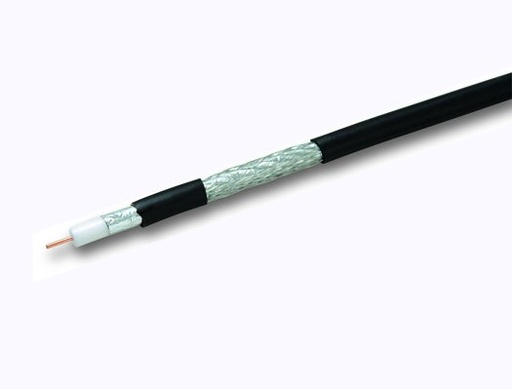 [9100057] CL-201 · Cable coaxial ø 10,1 mm, 75 Ohm , 11 dB/100 m a 800 MHz, 20 dB/100 m a 2150 MHz, Cu/Al/Al, PE negro