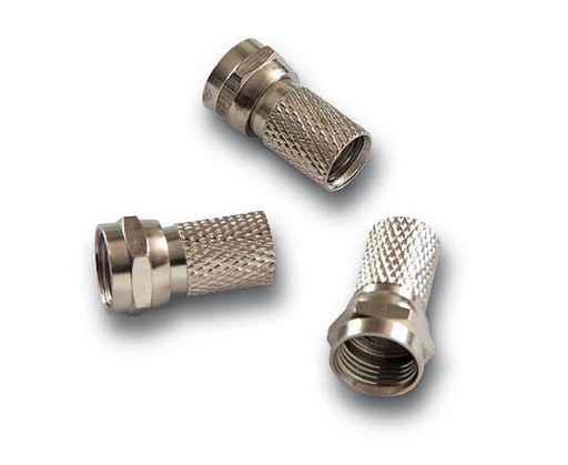 [9120039] CM-004 · Conector F macho para roscar sobre coaxial ø 6,5 - 6,8 mm