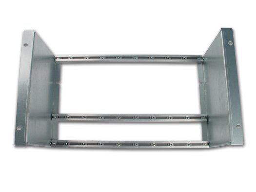 SP-743 · Marco soporte 6U para rack de 19", para alimentador y 7 módulos (amplificador incluido), distancia 47 mm