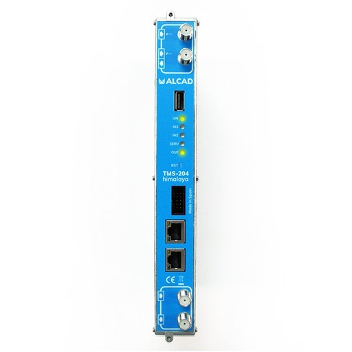 [9120260] TMS-204 · Transmodulador Himalaya, 2 entradas RF, 4xDVB- S/S2/S2X a 2xDVB-T/C, compatible con multistream, salida toda banda VHF-U